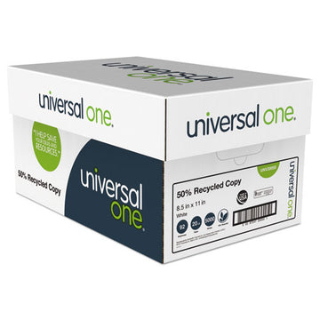 Universal® 50% Recycled Copy Paper, 92 Bright, 20 Lb, 8.5 X 11, White, 500 Sheets-ream, 10 Reams-carton freeshipping - TVN Wholesale